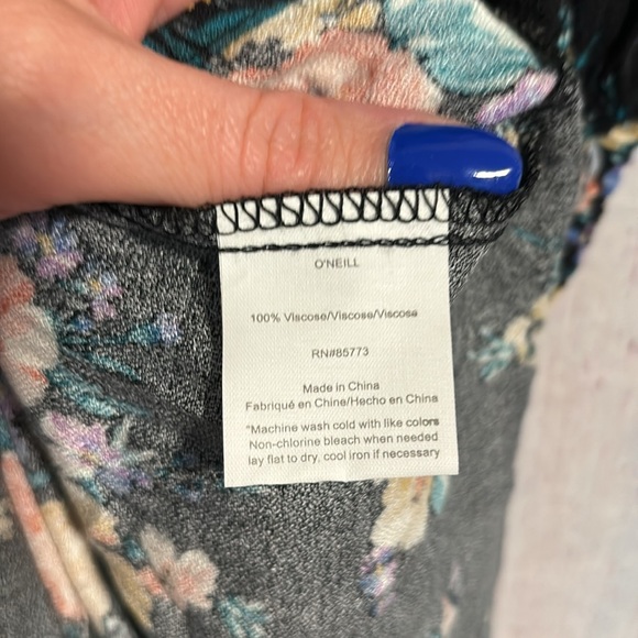 NWT O'Neill Alta Floral Open Back Midi Dress - Picture 15 of 15